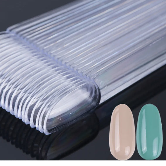 UNS Nail Display Tips Palette with 50 practice manicure tools and nail polish nail tips for professional nail art and design practice.