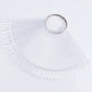 UNS Nail Display Tips Palette with 50 practice manicure tools for nail polish application and nail art practice.