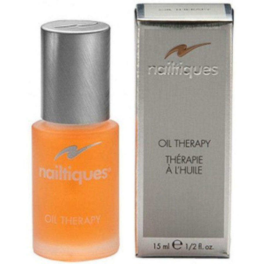 Nailtiques Oil Therapy 1/2 oz nail polish bottle with brush applicator, designed to nourish and strengthen nails