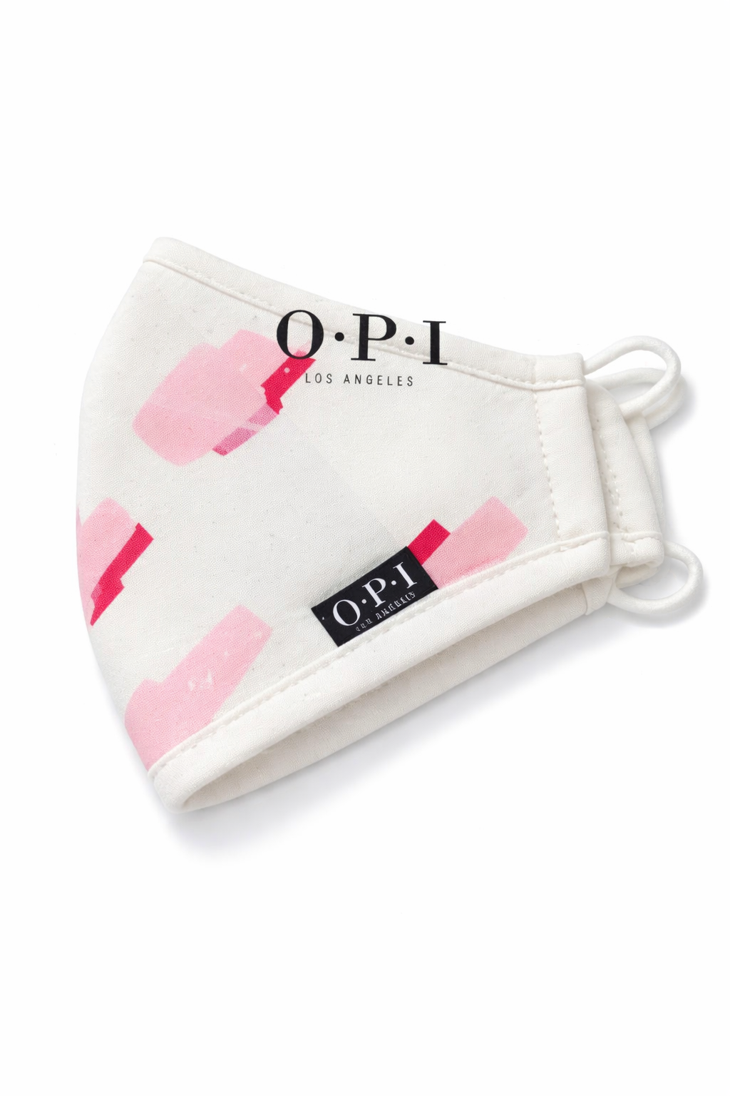 Reusable non-medical OPI face mask with nail tools branding, featuring a comfortable fit and stylish design for everyday use.