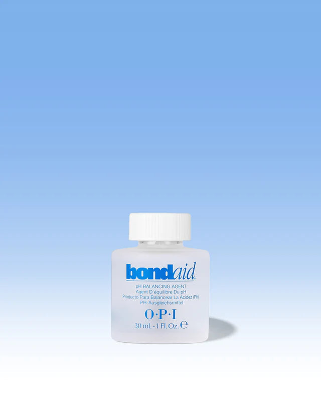 OPI Bond Aid pH balancing agent in 1 oz bottle, ideal for nail treatments and prepping nails for gel or dip powders.