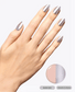 OPI Chrome Powder Chrome to Mama nail color in 0.3 oz jar, shiny metallic nail powder for a chrome finish.