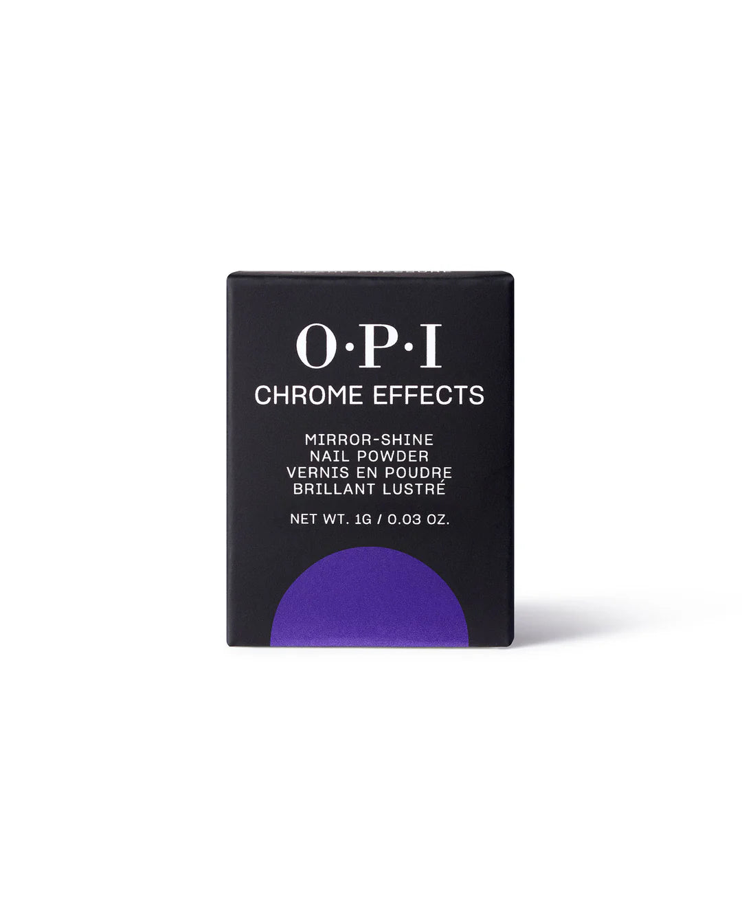 OPI Chrome Powder Pearl Pressure 0.3 oz. showing a metallic, pearl-toned powder nail color in a small jar with a shiny finish.