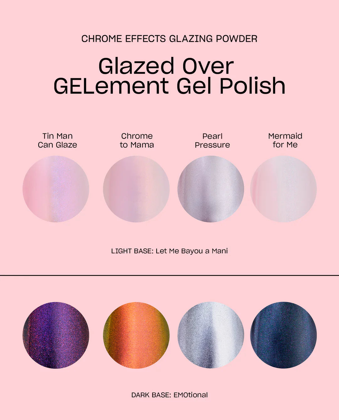OPI Chrome Powder Pearl nail color in 0.3 oz jar, showcasing shiny, metallic chrome nail finish with pearl effect.