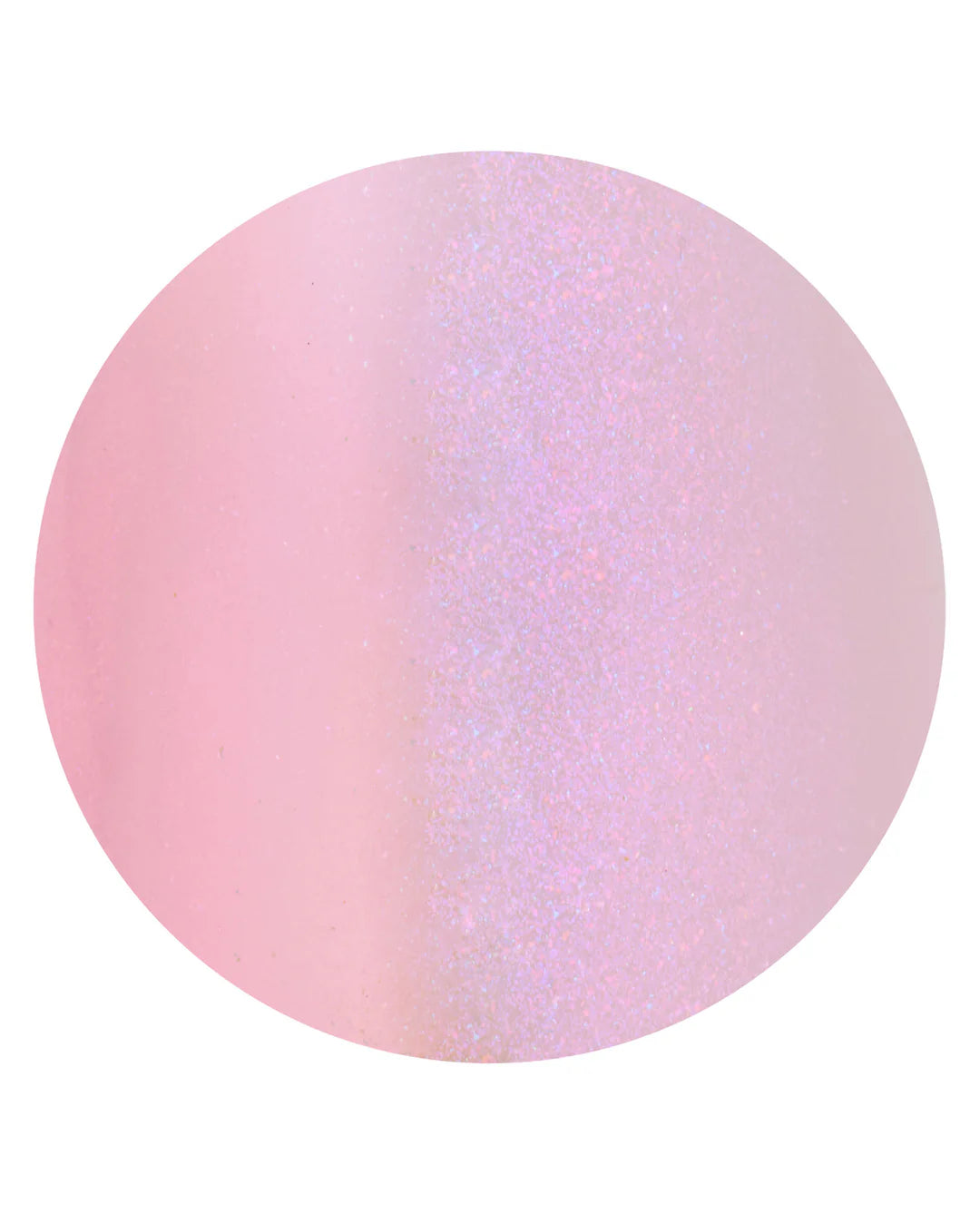 OPI Chrome Powder Pearl Pressure nail color swatch showing shiny pearl finish on a nails with baby take a vow base.