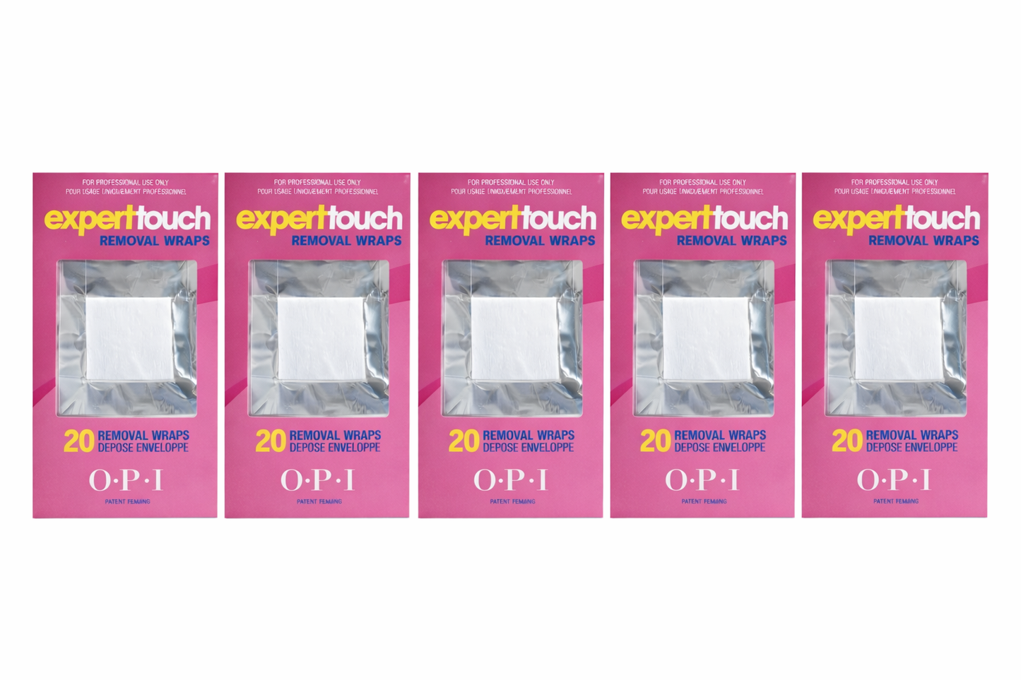 OPI Expert Touch Removal Wraps 5 Pack 100 Count - Universal Nail Supplies
