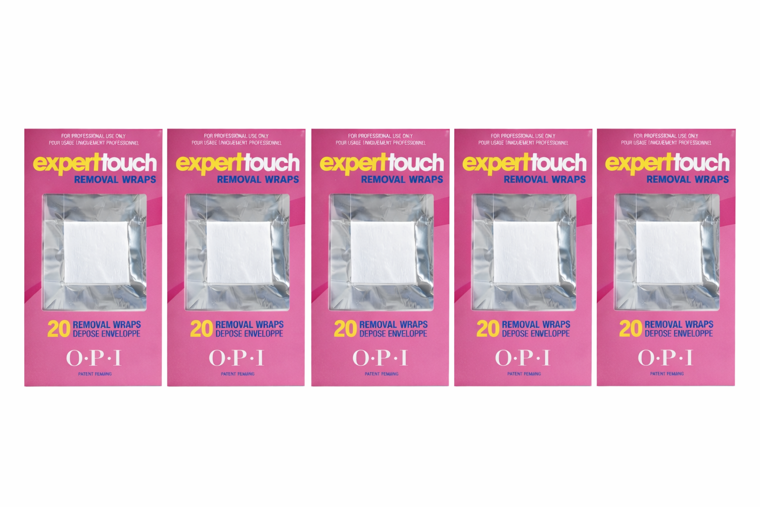 OPI Expert Touch Removal Wraps 5 Pack 100 Count - Universal Nail Supplies