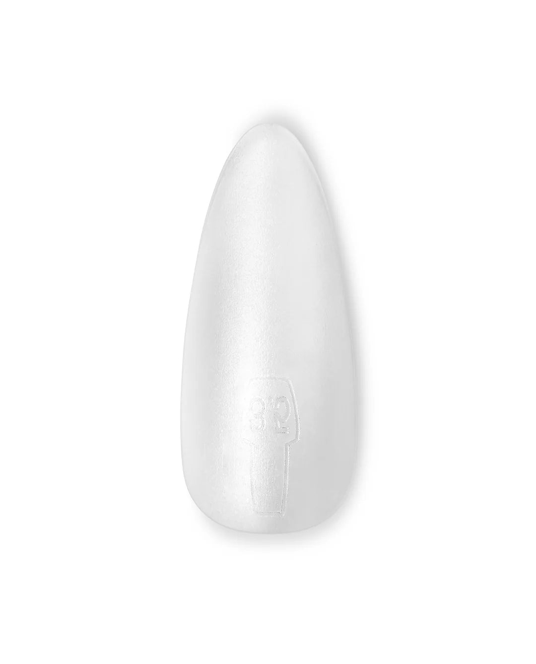 Clear almond-shaped Opi GELevate™ Soft Gel Tips for natural nail extensions, shown in profile view.