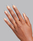 Clear medium coffin-shaped Opi GELevate Soft Gel Tips for full-coverage nail enhancements, ready for prep-free application.