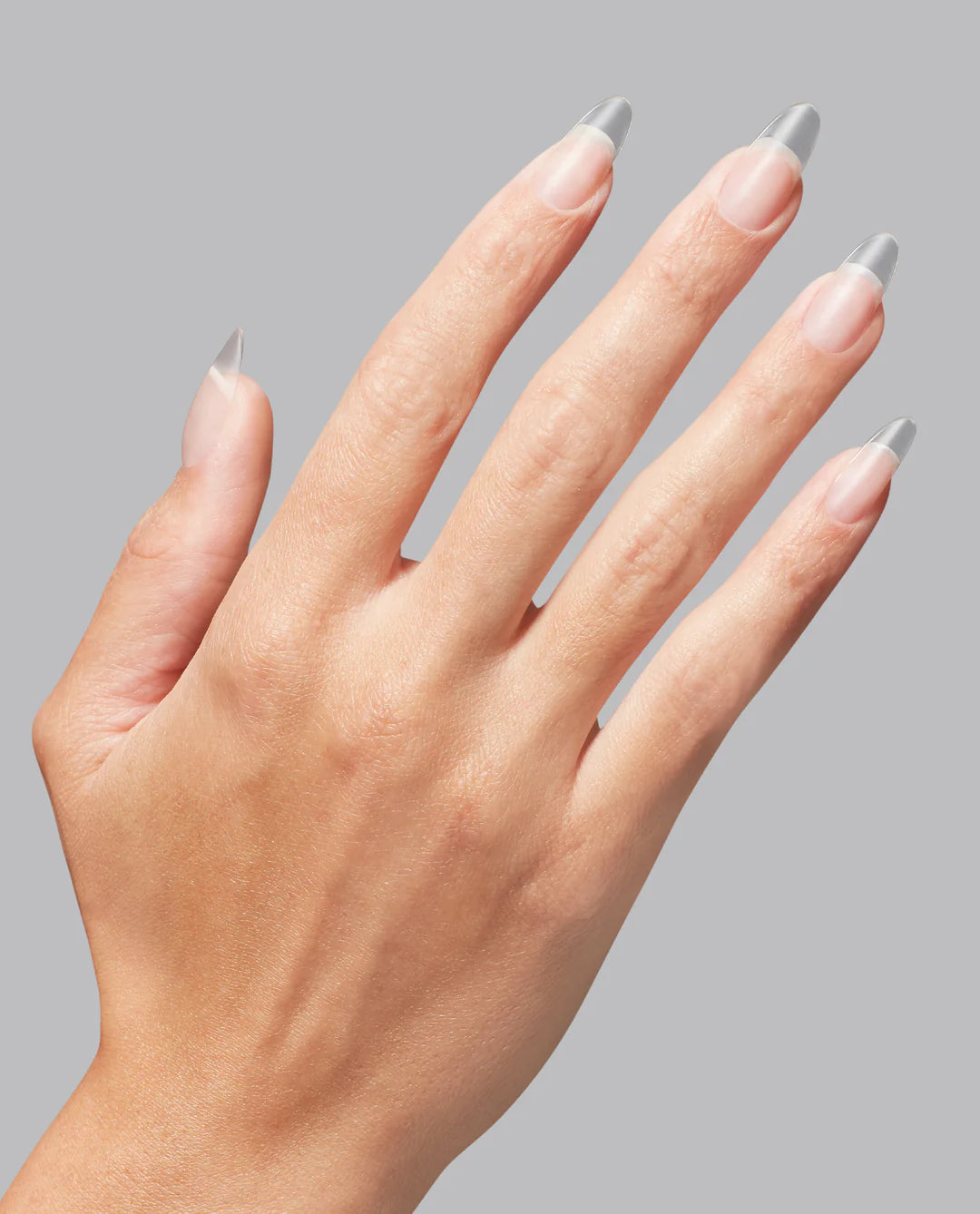 Opi GELevate Soft Gel Tips in medium round shape, clear full-coverage nail tips on a white background for professional manicures.