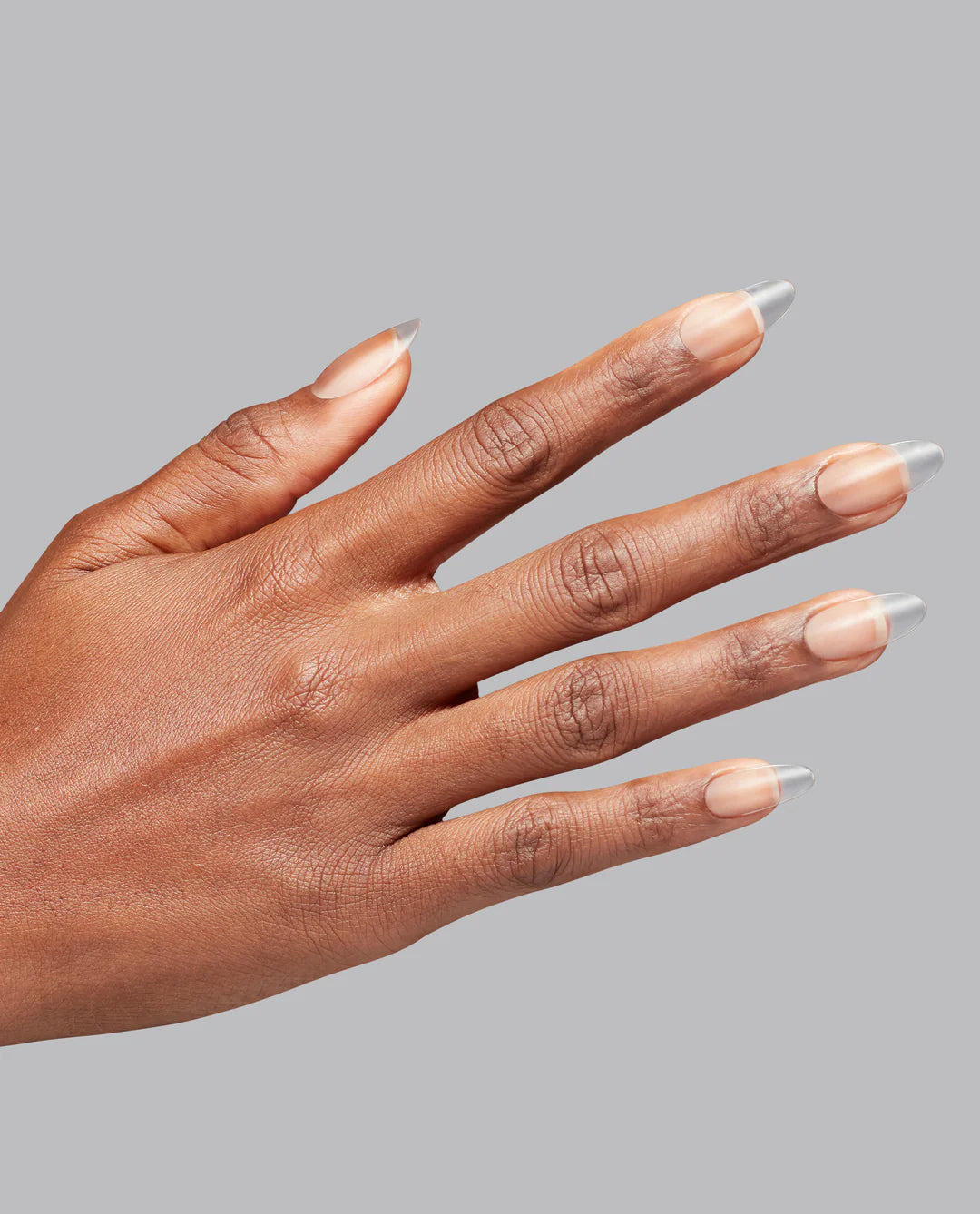 Opi GELevate Soft Gel Tips in a clear, medium round shape for full coverage, perfect for professional nail enhancements.
