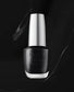 OPI Infinite Shine Black Onyx nail polish bottle showing long-lasting glossy black color and sleek design.