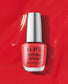 OPI Infinite Shine Cajun Shrimp nail polish bottle with vibrant coral-orange color on a white background