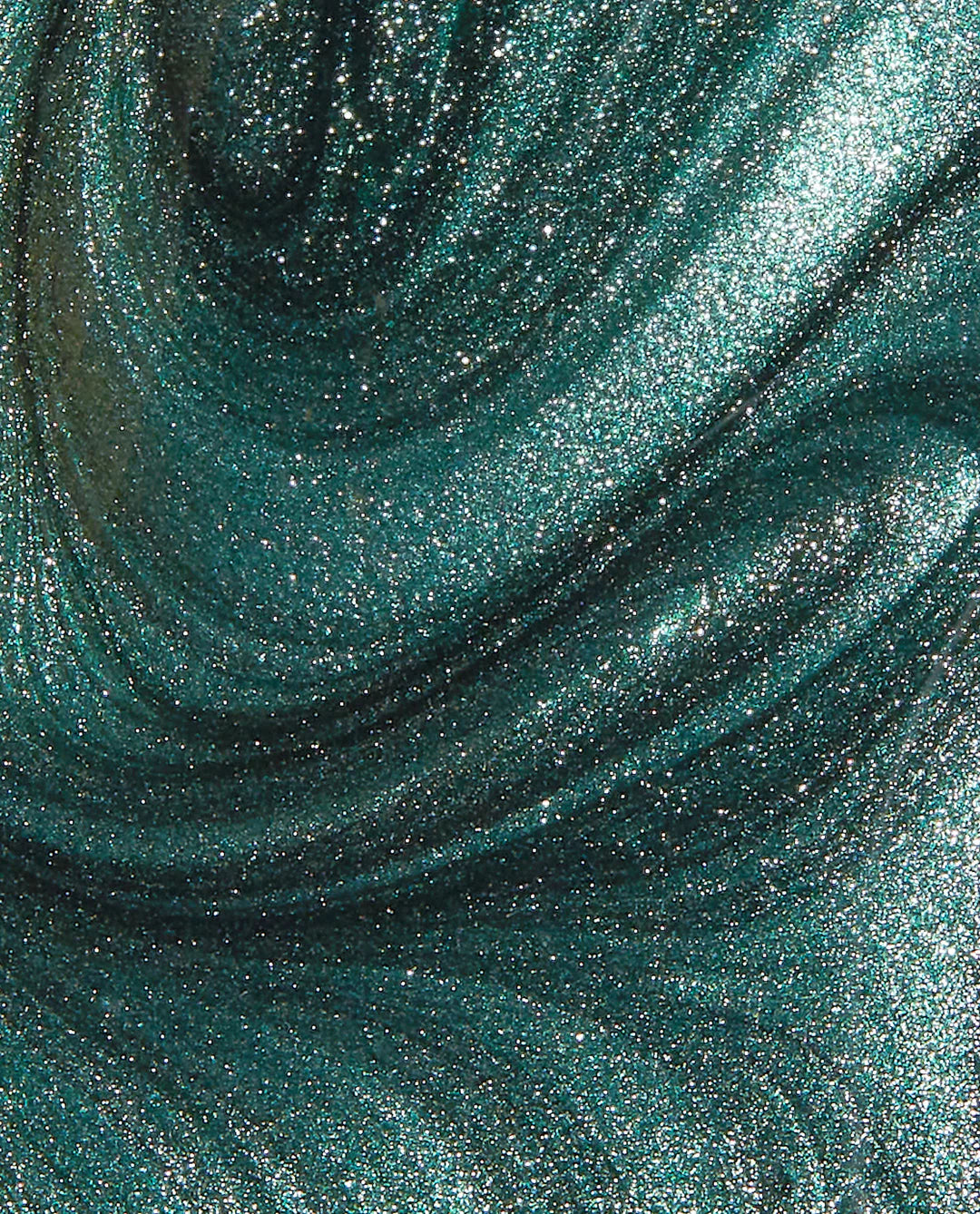 OPI Infinite Shine nail polish in Cos-mo Money, swatched on a nail with a glossy, vibrant metallic finish.