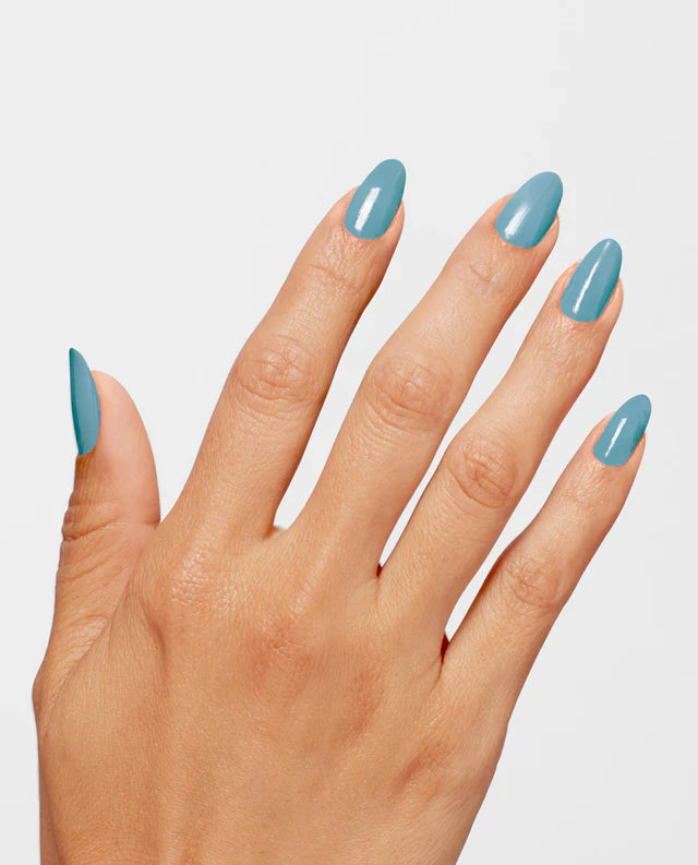 OPI Infinite Shine Last from the Past nail polish on nails, showcasing a vibrant, glossy manicure with rich color.