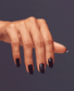 OPI Infinite Shine Lincoln Park After Dark nail polish bottle with dark purple shade and glossy finish.