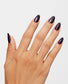 OPI Infinite Shine Lincoln Park After Dark nail polish bottle with dark purple polish on a white background.