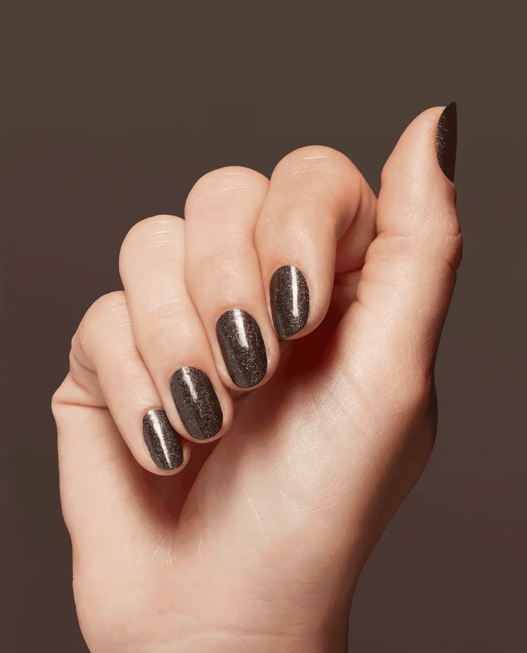 OPI Infinite Shine My Private Jet nail polish bottle with deep gray-blue color and glossy finish.