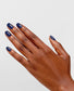 OPI Infinite Shine No Chips on My Shoulder nail polish bottle with a clean, glossy manicure showing its long-lasting shine.