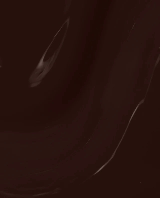 OPI Infinite Shine Not Afraid of the Dark ISL104 nail polish swatch showing deep, dark, glossy color on a nail.