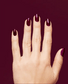 OPI Infinite Shine Vamp Champ nail polish bottle with dark vamp purple liquid and brand logo on the label.