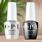 OPI Intelli-Gel Super Base and Super Gloss Top Coat duo pack for gel nail polish, showing the bottles with labels and applicator brushes.