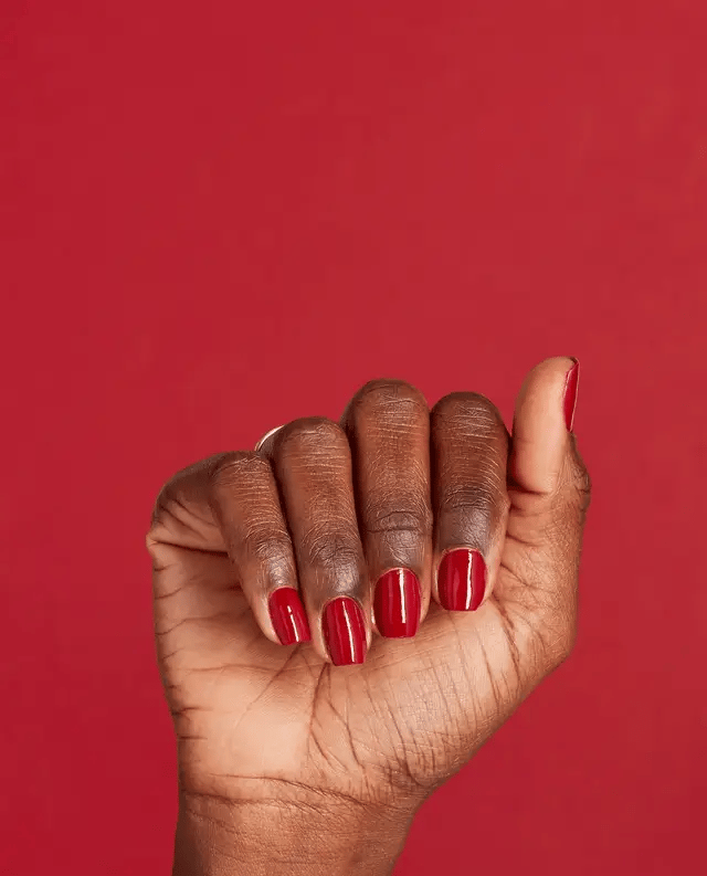 OPI Intelli GelColor Amore At The Grand Canal gel nail polish bottle with swatch displaying vibrant pink shade.