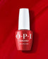 OPI Intelli GelColor Big Apple Red gel nail polish bottle with red cap and label, showcasing vibrant red color.