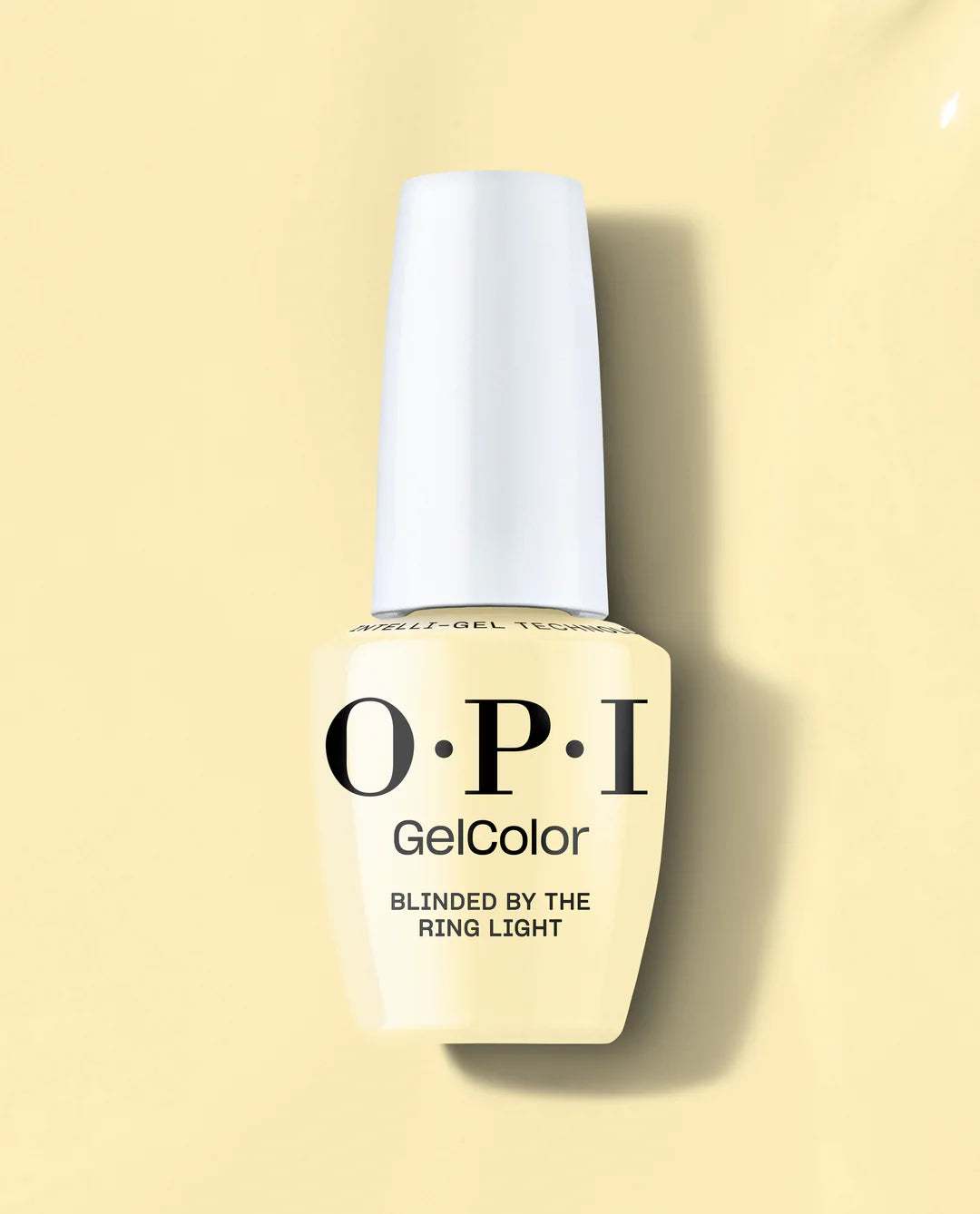 OPI Intelli GelColor Blinded by the Ring Light gel nail polish bottle with vibrant color and sleek packaging.