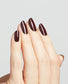 Opi Intelli GelColor Complimentary Wine gel nail polish applied on nails with a glossy finish in a wine shade.