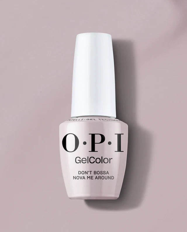 OPI Intelli GelColor Don't Bossa Nova Me Around gel nail polish in a vibrant pink shade, shown in a close-up image.