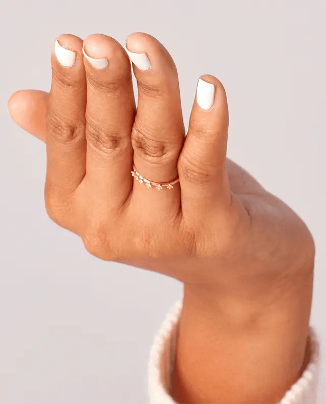 OPI Intelli GelColor Gel Nail Polish in Alpine Snow, a smooth white gel manicure with a glossy finish