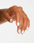 OPI Intelli GelColor Gel Nail Polish in Alpine Snow, showing a fresh, glossy white gel manicure on natural nails.