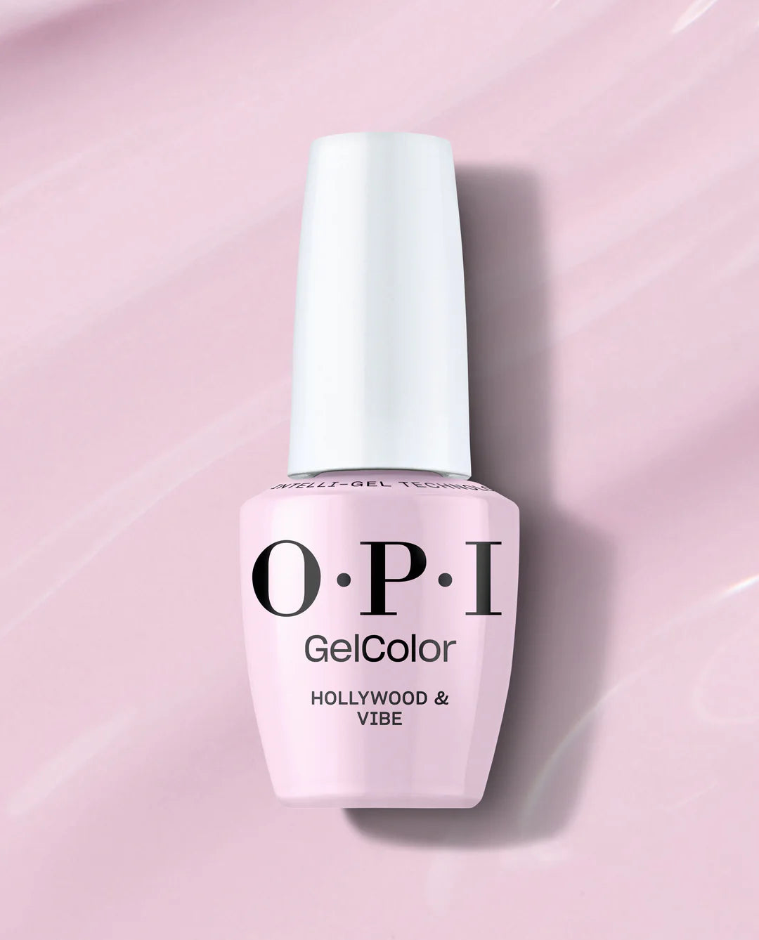 OPI Intelli GelColor Hollywood & Vibe gel nail polish in a vibrant shade, displayed in a close-up image.