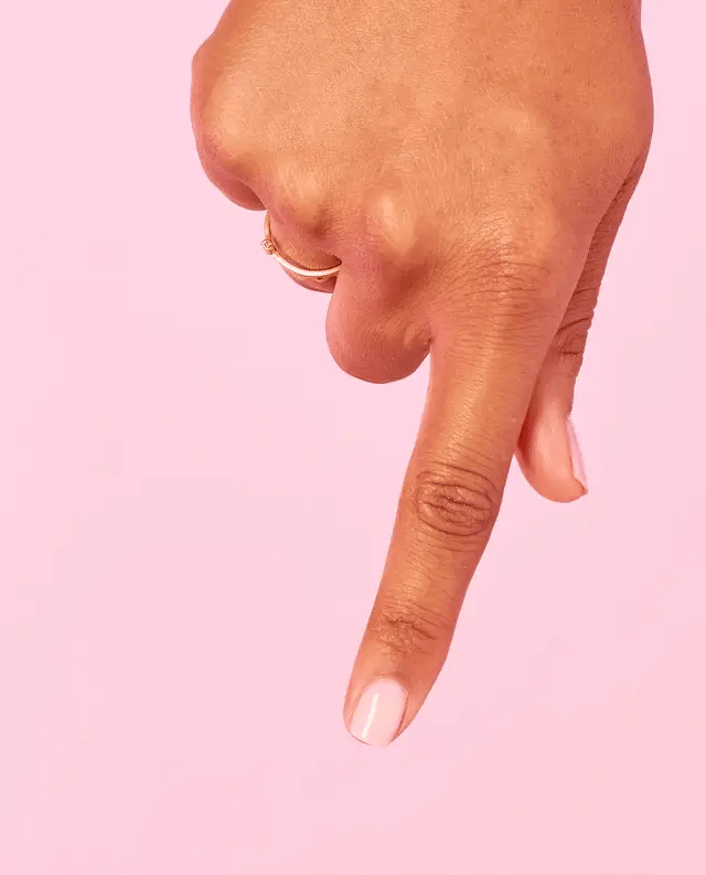 OPI Intelli GelColor It's A Girl gel nail polish in a soft pink shade, shown in a close-up image of the bottle and polished nails.