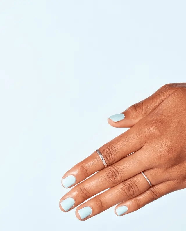 Opi Intelli GelColor It's A Boy gel nail polish in a soft blue shade, shown in a sleek bottle with a brush applicator.