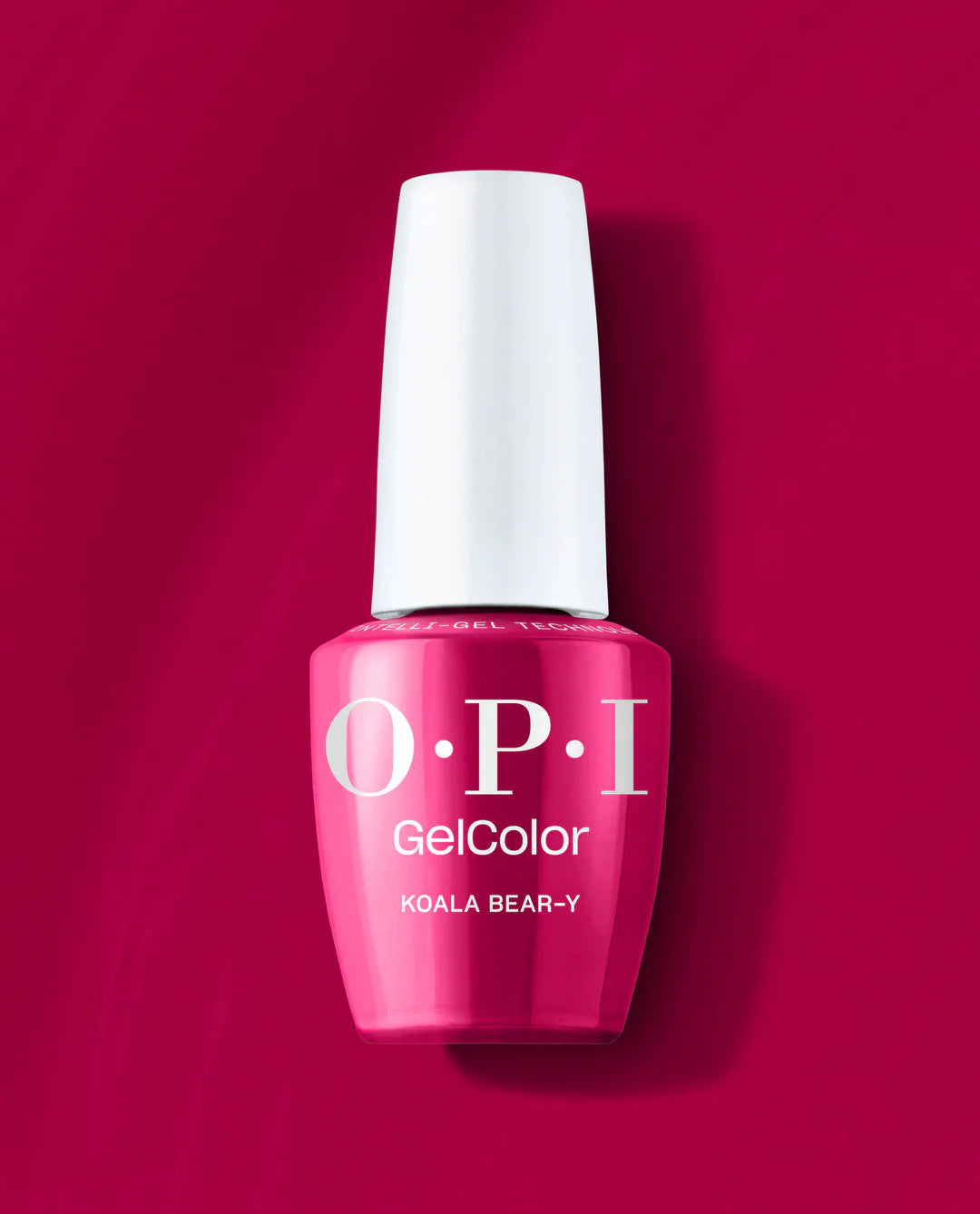 OPI Intelli GelColor Koala Bear-y gel nail polish in soft pastel green, smooth and glossy finish on a nail wheel.