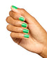 OPI Intelli GelColor Lime of My Life gel nail polish showing a vibrant lime green manicure with glossy finish.