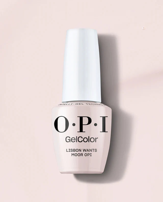 OPI Intelli GelColor Lisbon Wants Moor gel nail polish in deep navy blue shade with glossy finish.