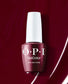OPI Intelli GelColor Malaga Wine gel nail polish bottle with deep burgundy color, displayed against a neutral background