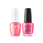 OPI ProHealth GelColor and matching lacquer in If U Like Pinka Coladas, bright pink nail polish duo with gel and regular lacquer finishes.