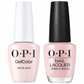 OPI Intelli-Gelcolor gel nail polish and matching lacquer in Movie Buff #H003, vibrant coral-orange nail color and finish.