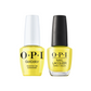 OPI Pro Health GelColor and matching lacquer in Paintin' on Sunshine!, vibrant yellow gel nail polish and lacquer duo.