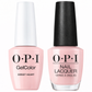 OPI Intelli-Gelcolor and matching Sweet Heart #S96 lacquer nail polish bottles, showcasing their vibrant pink shades and sleek packaging.