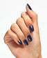 OPI Intelli GelColor Midnight Mantra gel nail polish applied on nails with a deep midnight blue finish.