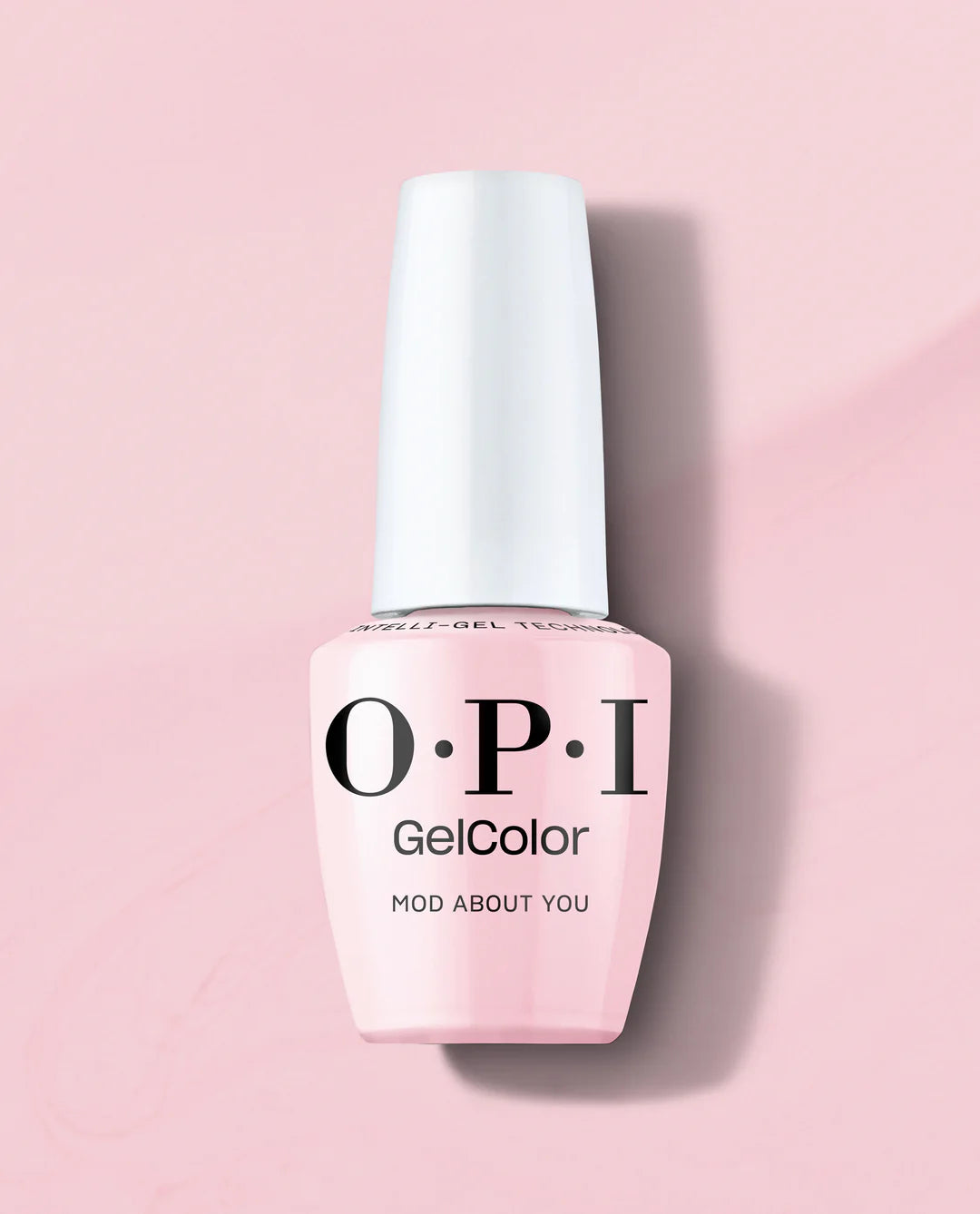 OPI Intelli GelColor Mod About You gel nail polish in a stylish shade, with the bottle and nail swatch visible.