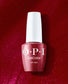 Opi Intelli GelColor Red GCL72 gel nail polish bottle with red cap and label, showcasing vibrant red gel nail polish color.