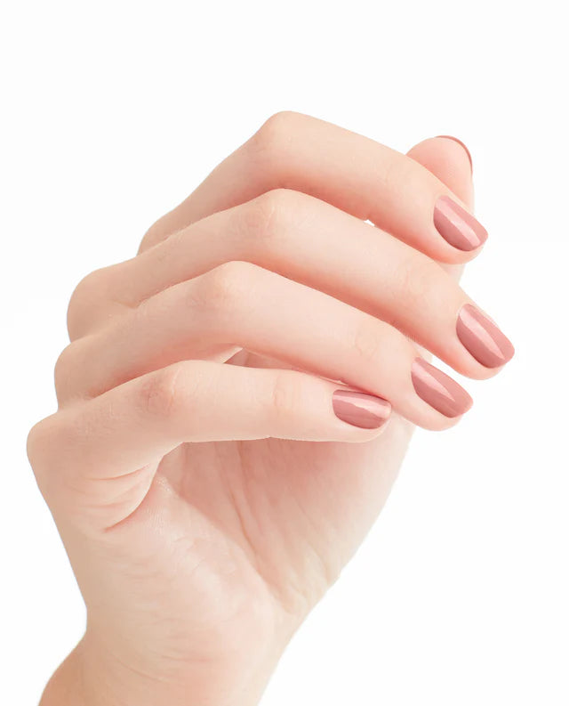 OPI Intelli GelColor Passion gel nail polish in a vibrant pink shade, displayed on neatly manicured nails.