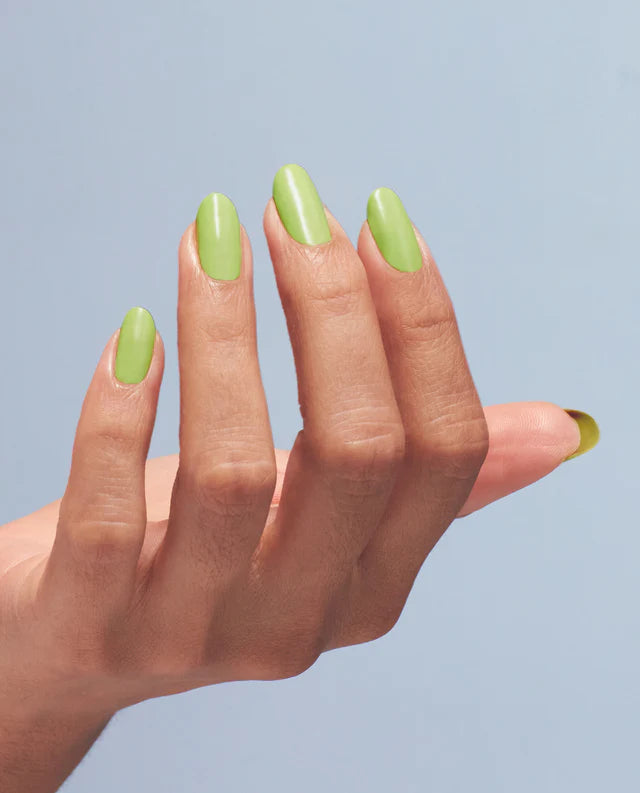 OPI Intelli GelColor Summer Monday-Fridays gel nail polish in a vibrant, summery shade on neatly manicured nails.