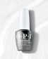 Opi Intelli GelColor Super Gloss No Wipe Top Coat for gel nail polish, clear finish on neatly manicured nails.
